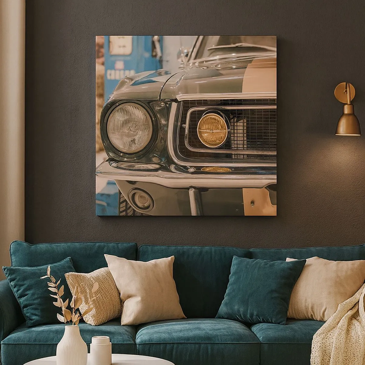 Lærredstryk - Billede på lærred - Møde med en legende - 30x30 cm