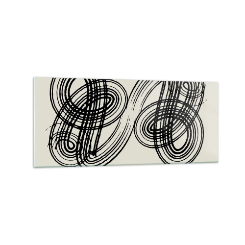 Billede på glas - Det kom ud spontant - 120x50 cm