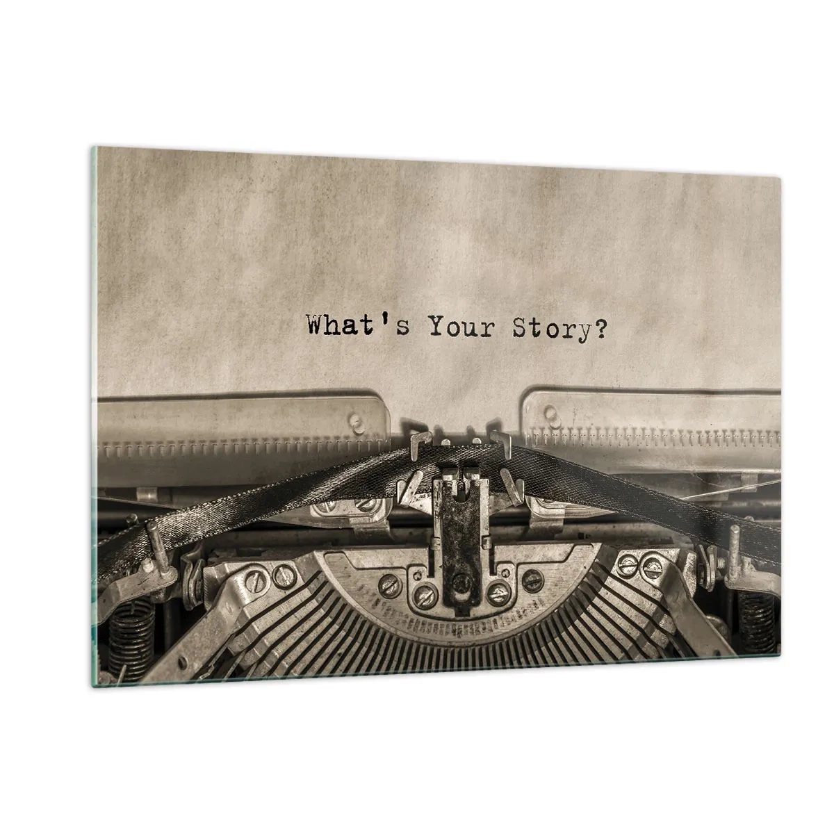 Billede på glas - Fortæl mig - 120x80 cm