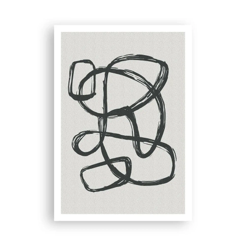 Plakat - Loopet abstraktion - 70x100 cm