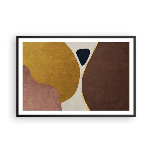 Plakat i sort ramme - Abstraktion - et sted i rummet - 91x61 cm