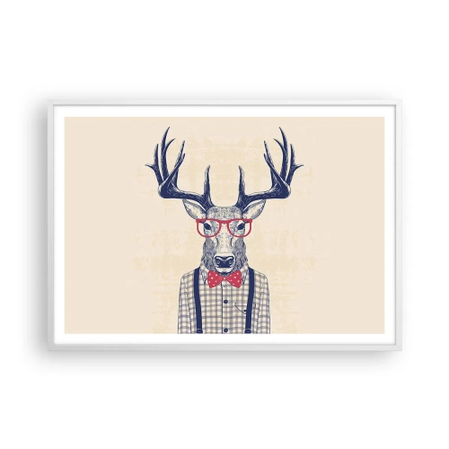 Plakat i hvid ramme - Et underholdende ekstravaganza - 100x70 cm