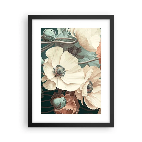 Plakat i sort ramme - Valmuernes hvisken - 30x40 cm