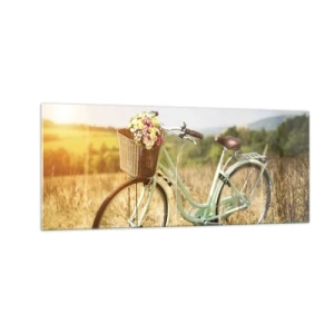 Billede på glas - Jeg bliver her et stykke tid - 100x40 cm