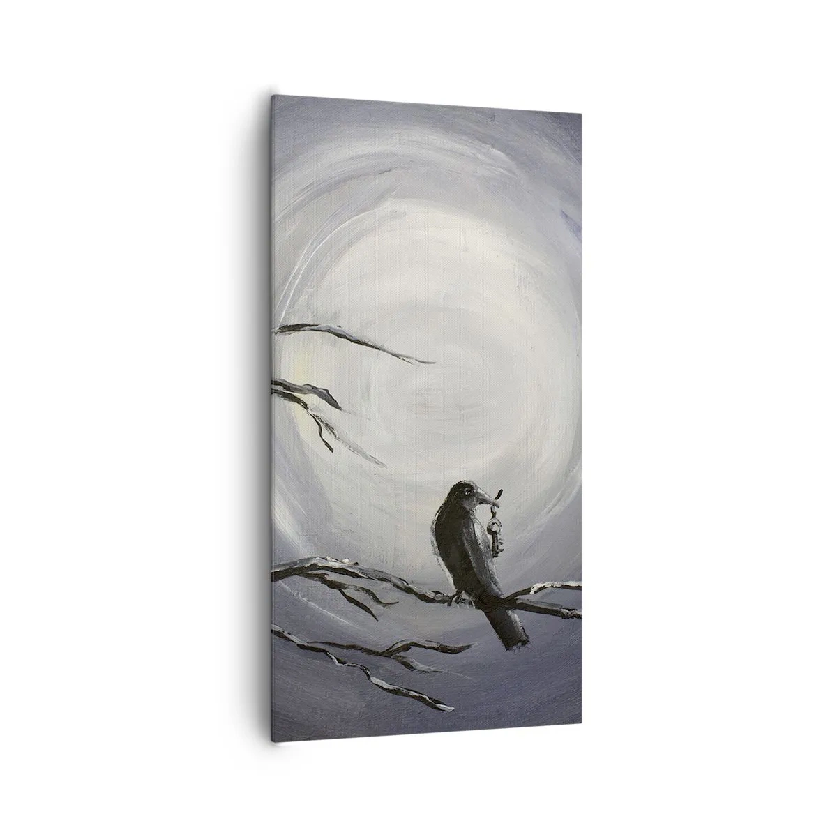 Lærredstryk - Billede på lærred - Nøglen til nattens mysterium - 65x120 cm