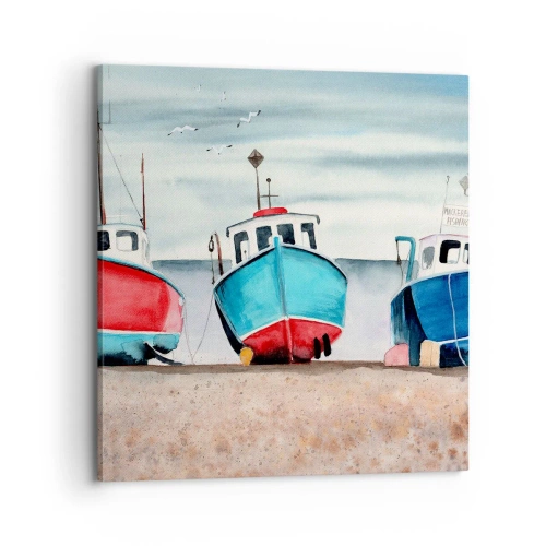 Lærredstryk - Billede på lærred - Klar til at fange - 70x70 cm