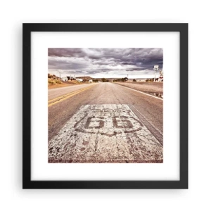 Plakat i sort ramme - Mother Road - amerikansk legende - 30x30 cm