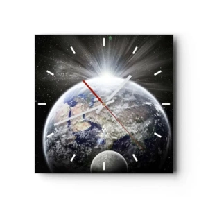 Vægur, Uret - I fuldt blus - 30x30 cm