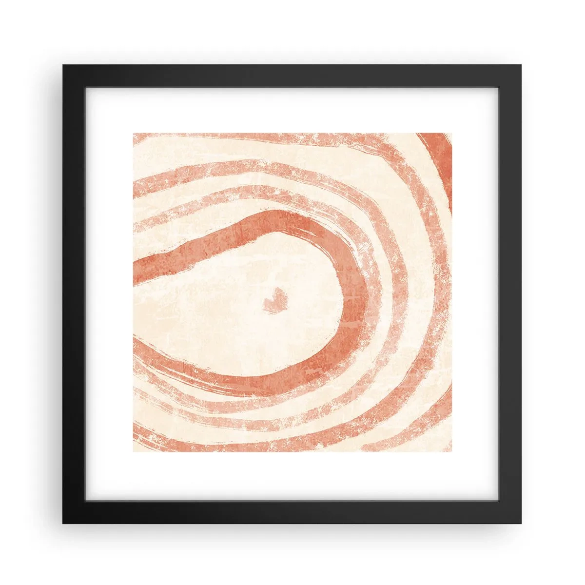 Plakat i sort ramme - Koralcirkler - komposition - 30x30 cm