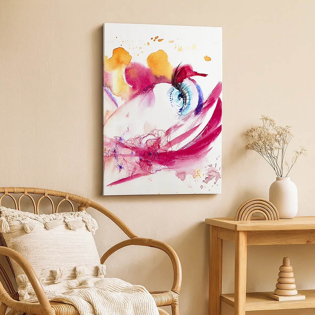 Lærredstryk - Billede på lærred - I nærheden af hinanden blomstrer verden - 50x70 cm