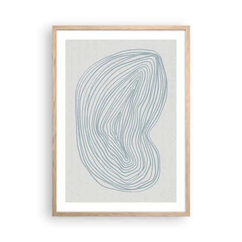 Plakat i ramme af lyst egetræ - Smil fra en dråbe - 50x70 cm