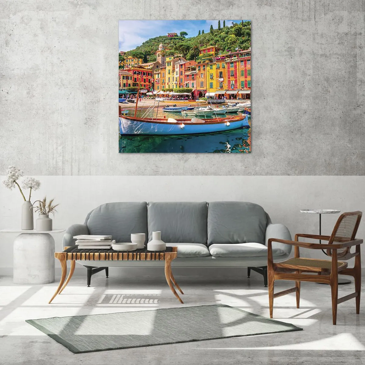 Billede på glas - En italiensk morgen - 60x60 cm