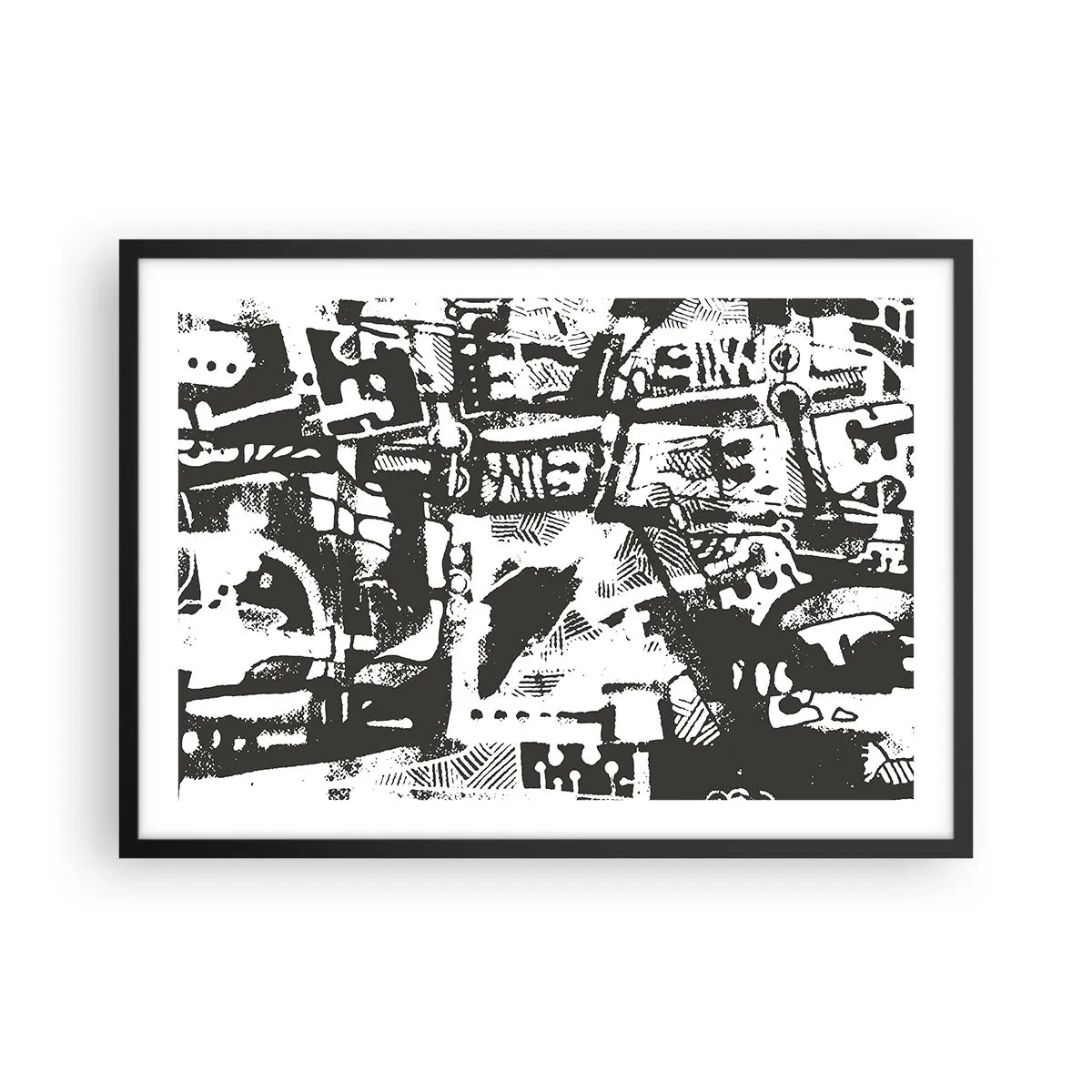 Plakat i sort ramme - Orden eller kaos? - 70x50 cm