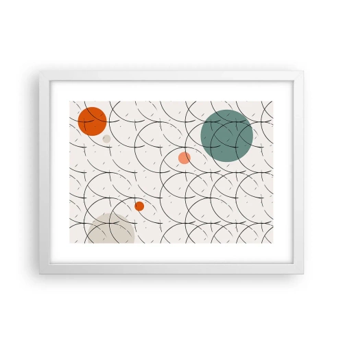 Plakat i hvid ramme - I popkunstens ånd - 40x30 cm