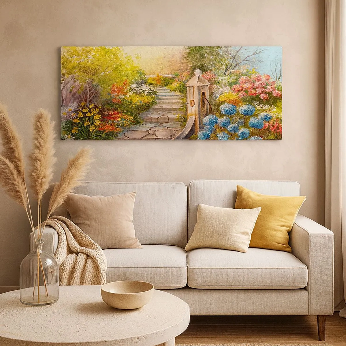 Lærredstryk - Billede på lærred - I fuld blomstring - 100x40 cm