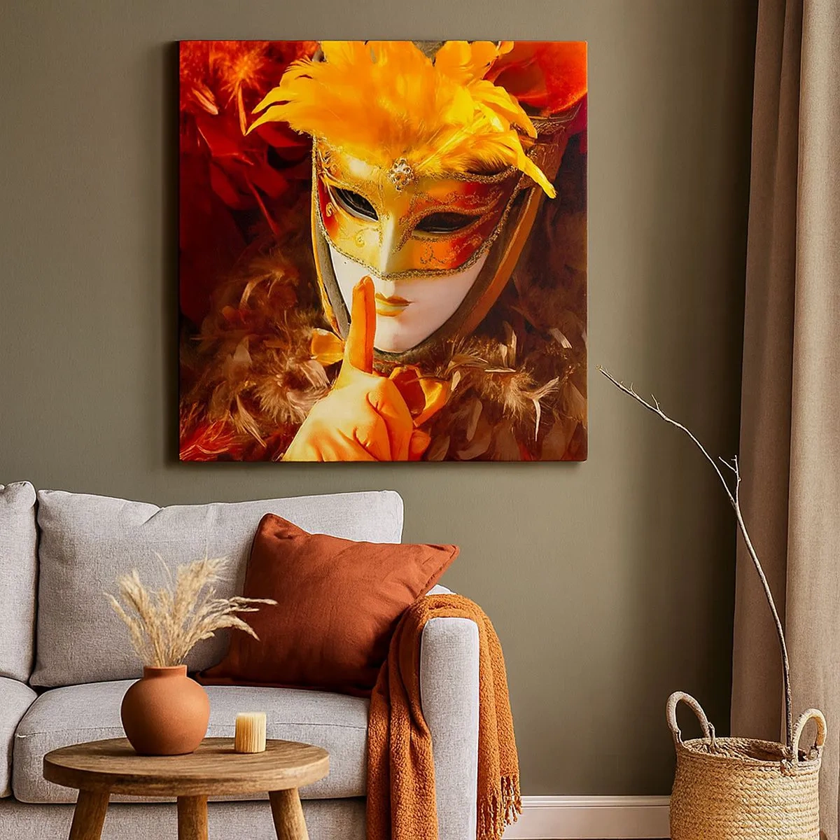 Lærredstryk - Billede på lærred - Mystik er en del af spillet - 30x30 cm