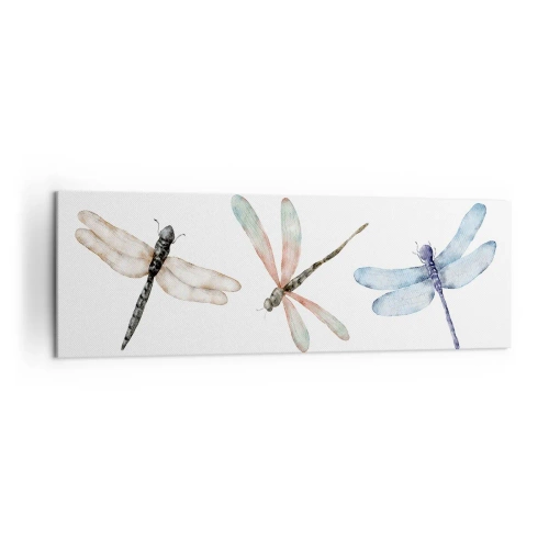 Lærredstryk - Billede på lærred - Vægtløse guldsmede - 160x50 cm