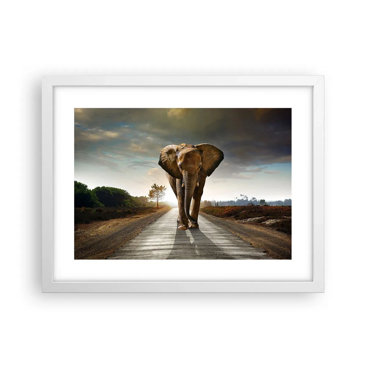 Plakat i hvid ramme - Og slet ikke i en porcelænsbutik - 40x30 cm