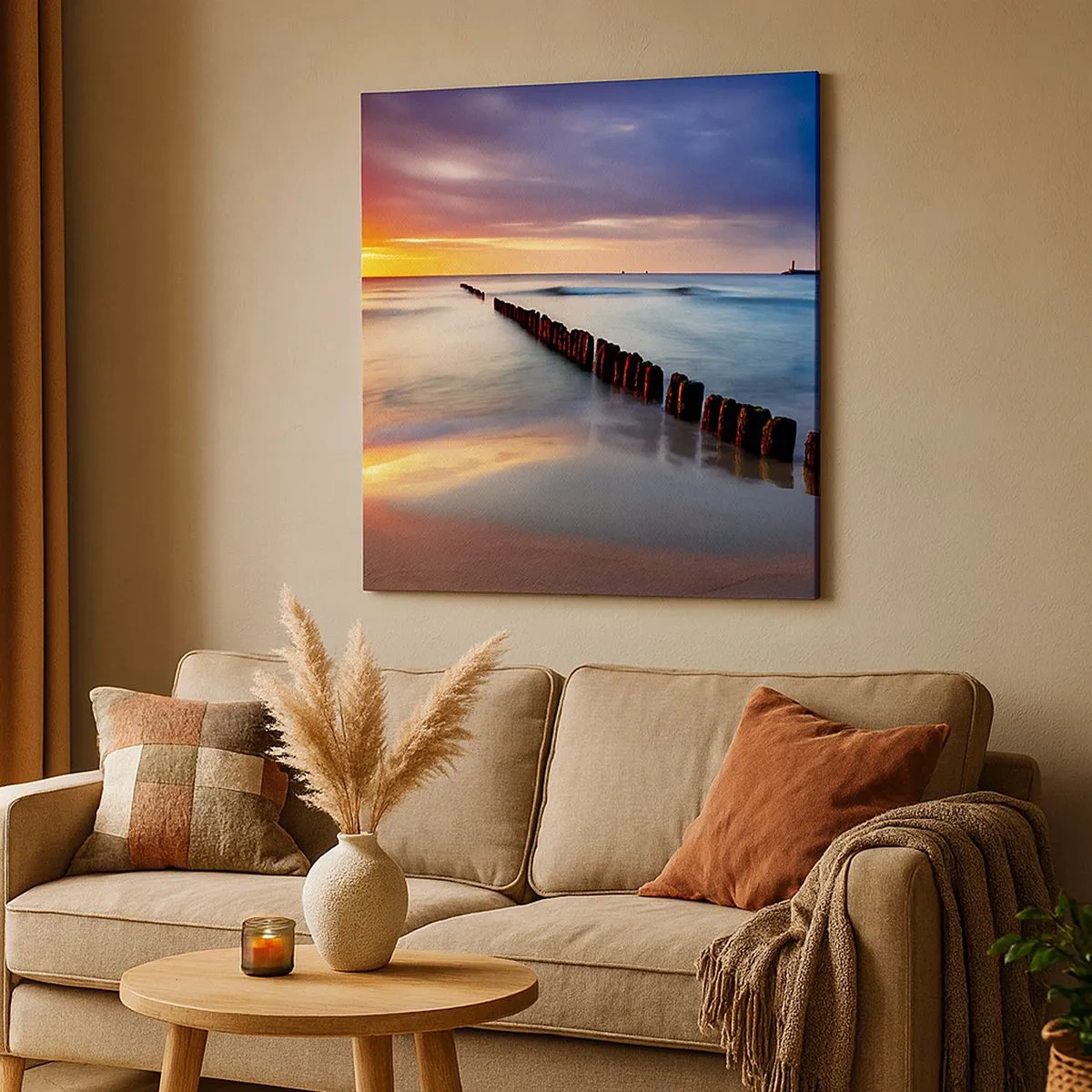 Lærredstryk - Billede på lærred - Lyt til stilheden - 30x30 cm