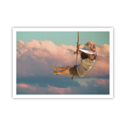 Plakat - Sjov i skyerne - 100x70 cm