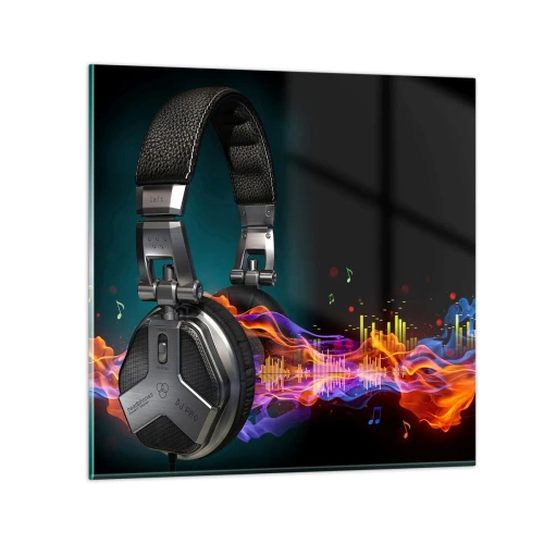 Billede på glas - I musikkens varme - 70x70 cm