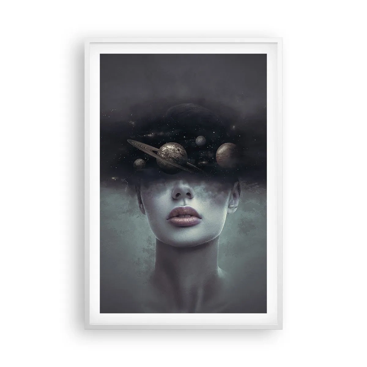 Plakat i hvid ramme - Og planeterne er ved at gå amok... - 61x91 cm