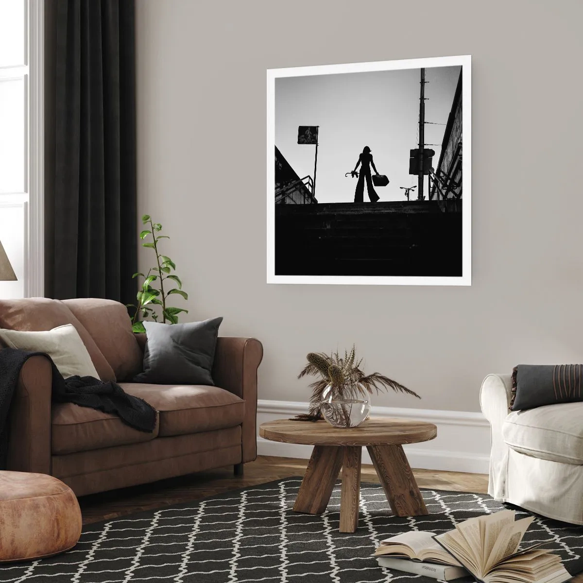 Plakat - Vandring i byen - 50x50 cm