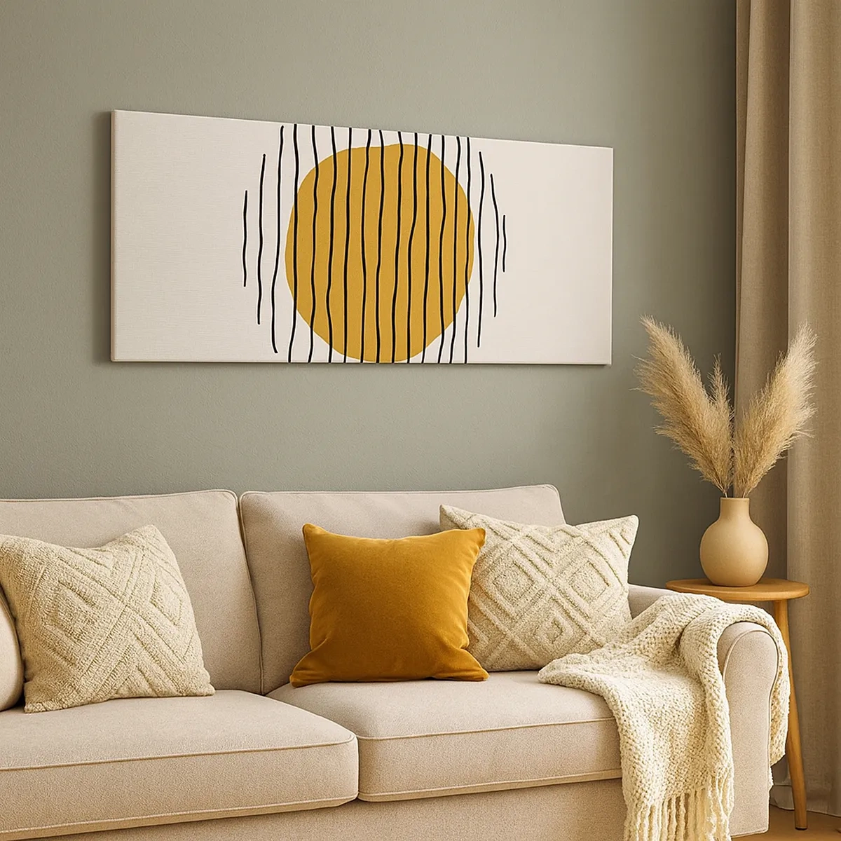 Lærredstryk - Billede på lærred - Abstraktion, der skælver af varme - 30x30 cm