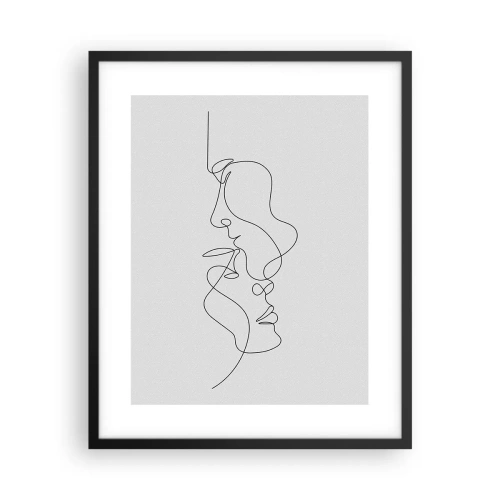 Plakat i sort ramme - Gløderne af glubende begær - 40x50 cm