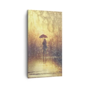 Lærredstryk - Billede på lærred - Jeg føler, at der er nogen, der kigger på mig - 45x80 cm