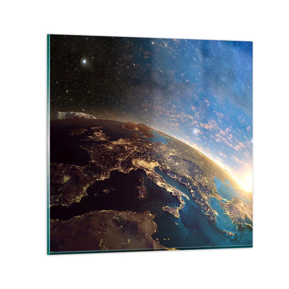 Billede på glas - Lad os se på hinanden på afstand - 40x40 cm