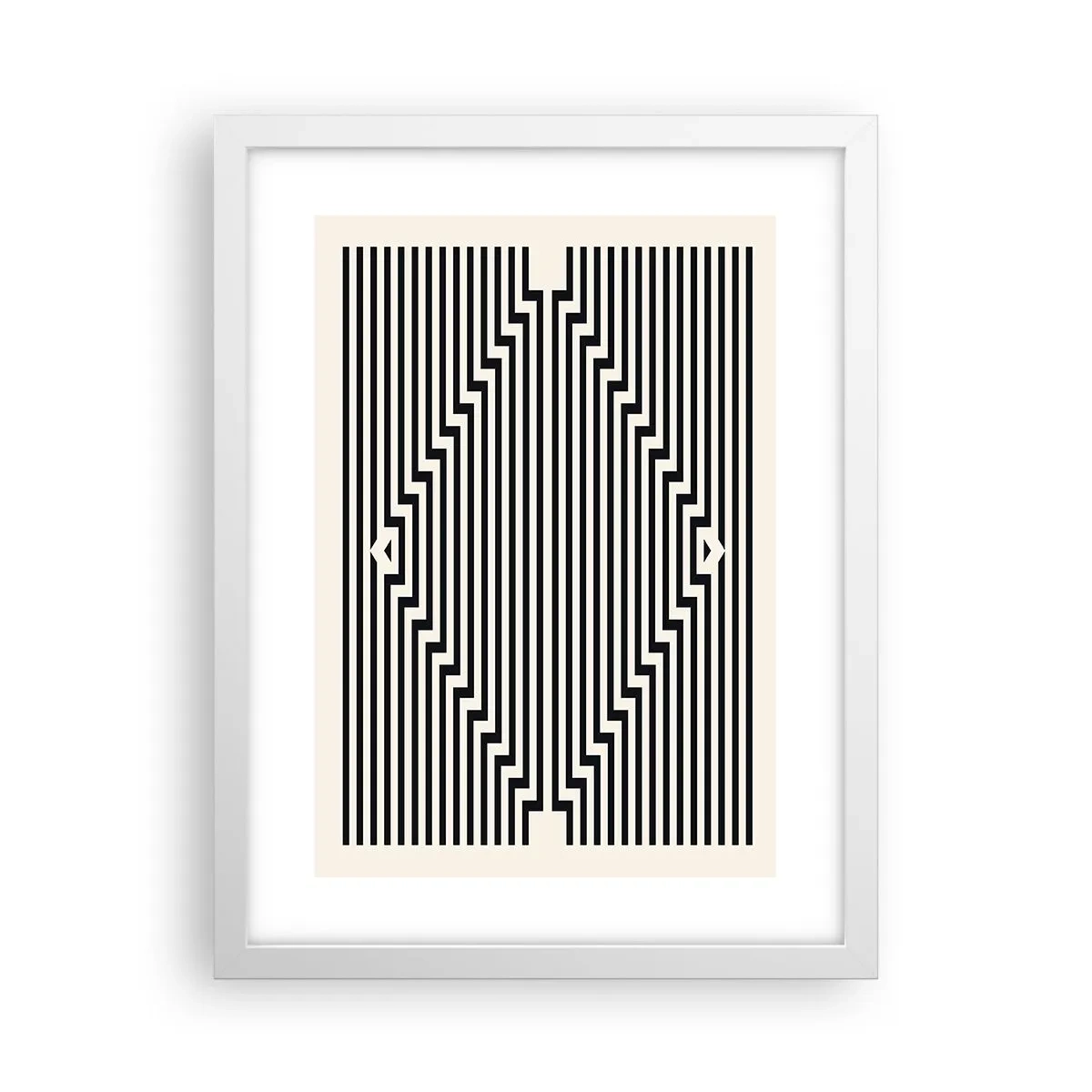 Plakat i hvid ramme - Geometrisk illusion - 30x40 cm