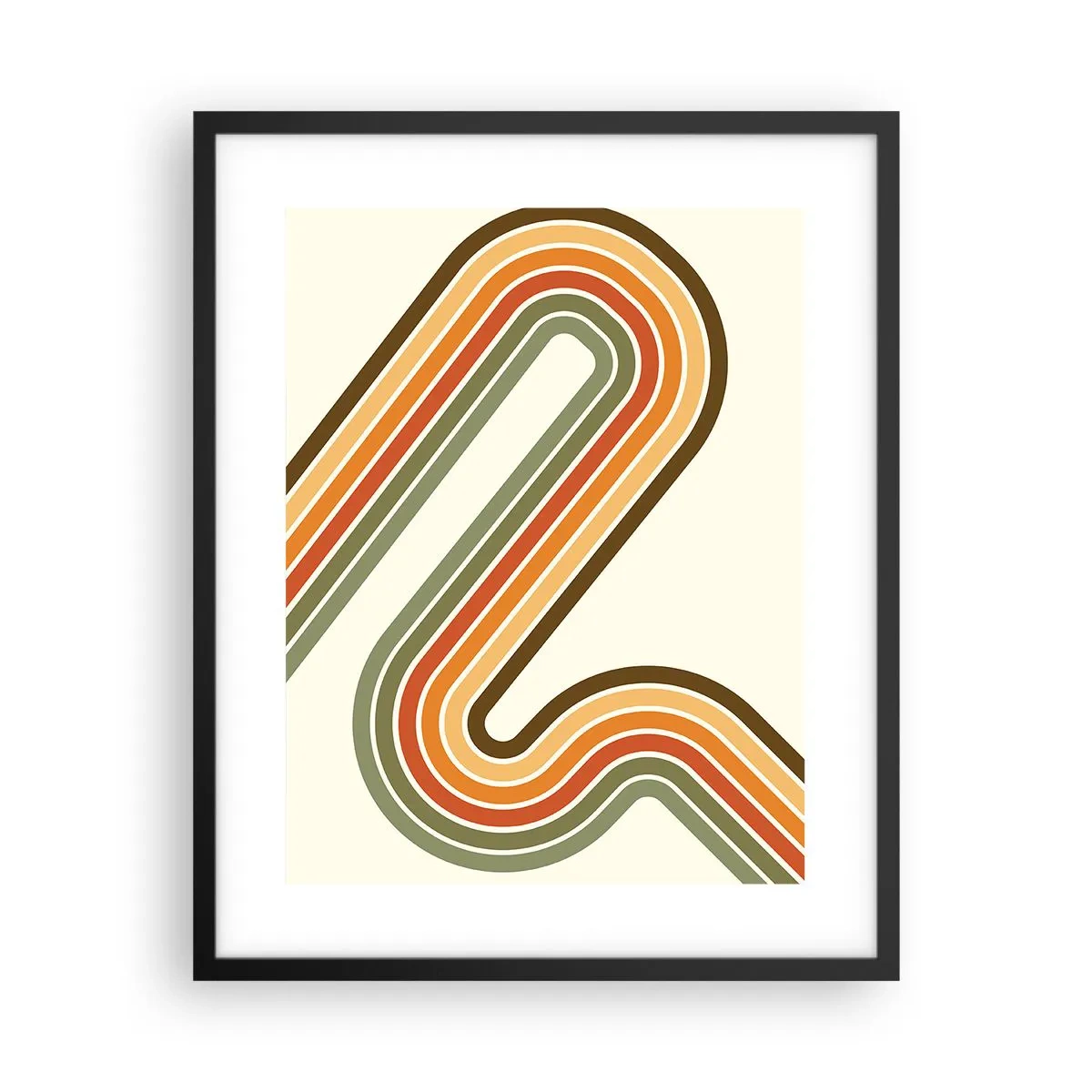 Plakat i sort ramme - Zigzag til destinationen - 40x50 cm