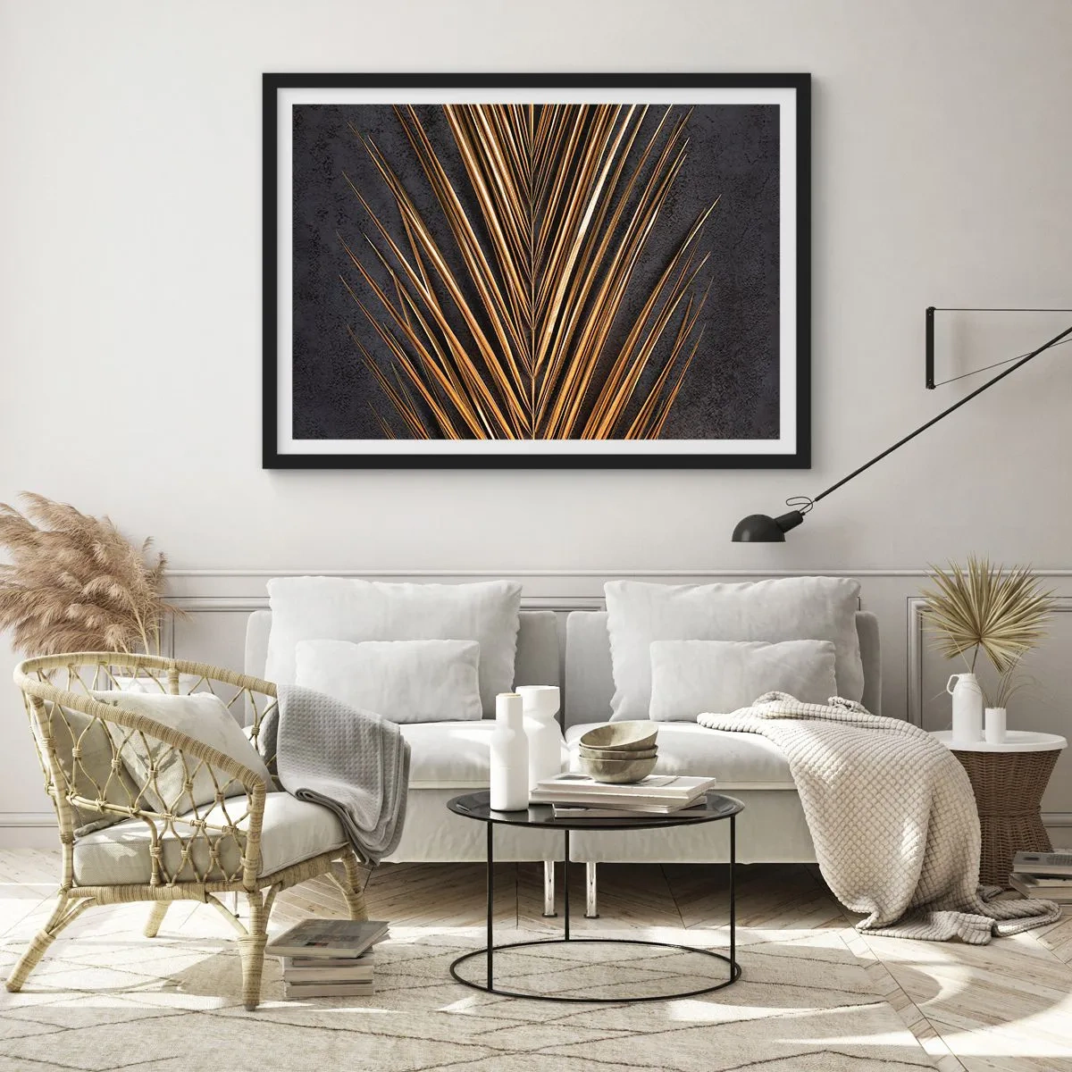 Plakat i sort ramme - Tropernes guld - 70x50 cm