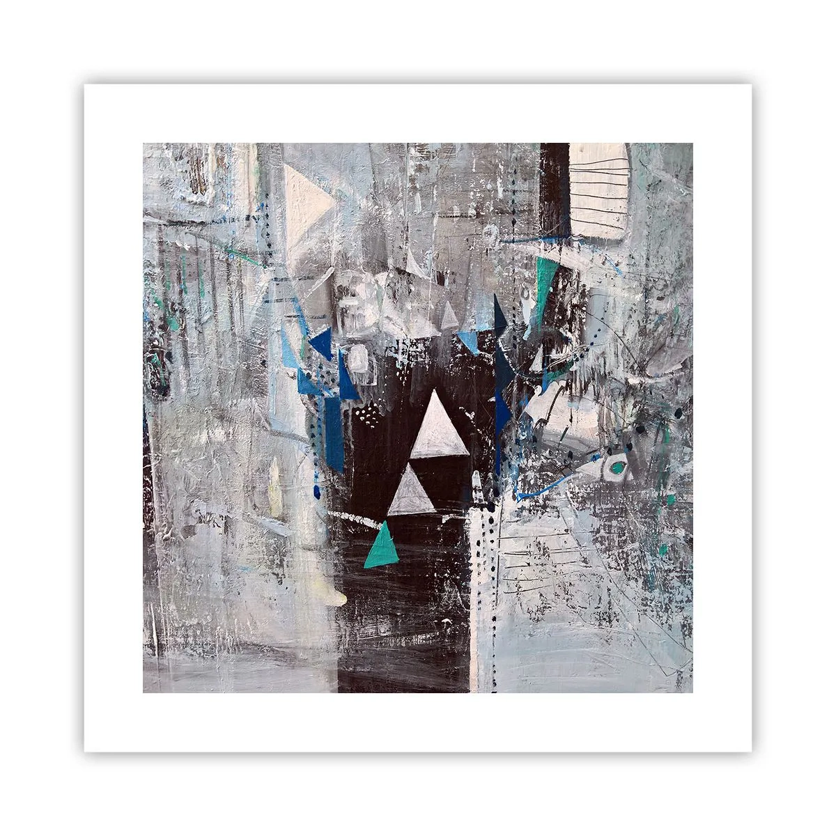 Plakat - Overordnet rækkefølge af trekanter - 40x40 cm