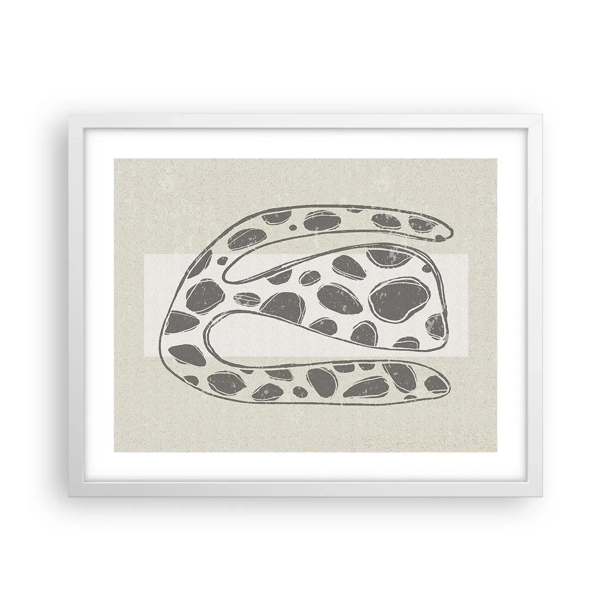 Plakat i hvid ramme - Bizart væsen - 50x40 cm