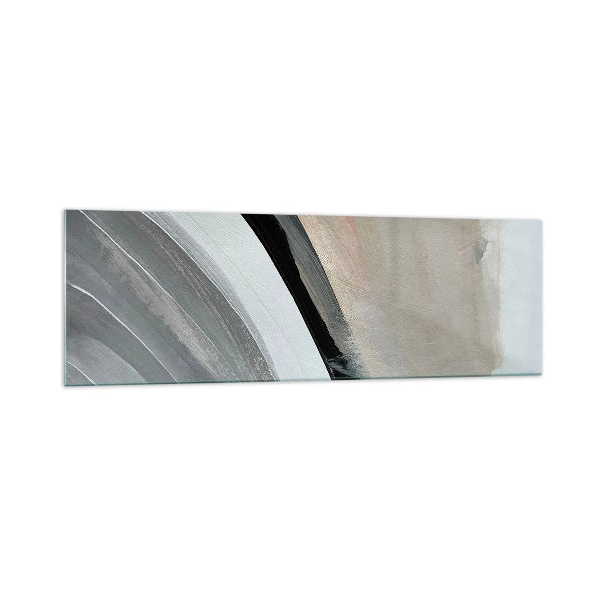 Billede på glas - Komposition: en bue af sort og gråt - 160x50 cm