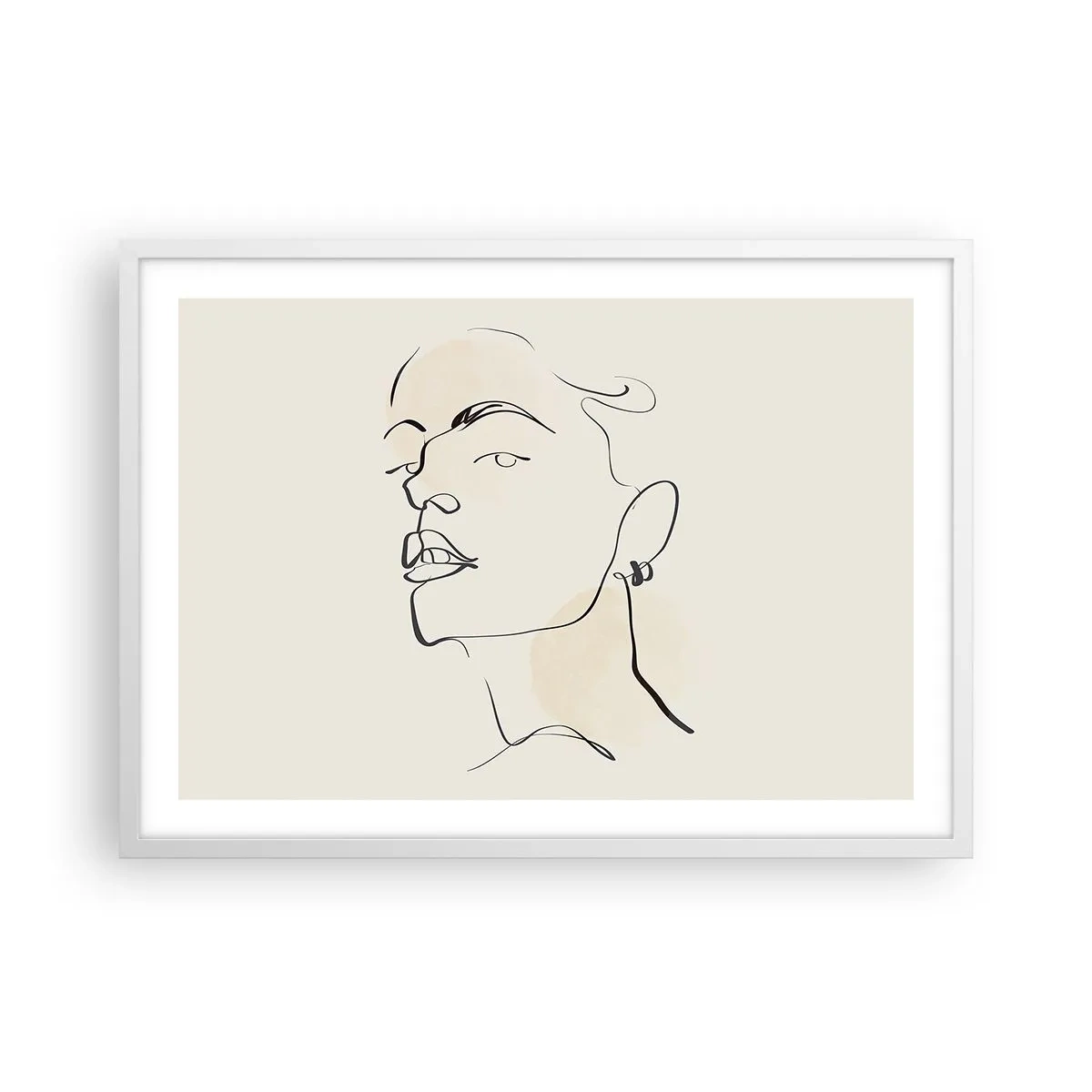 Plakat i hvid ramme - Et stolt blik - 70x50 cm