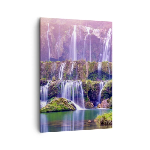 Lærredstryk - Billede på lærred - Trappe til himlen - 50x70 cm