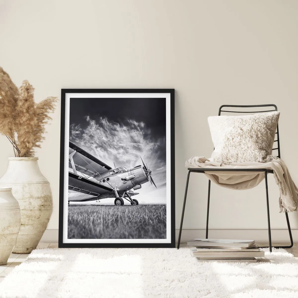 Plakat i sort ramme - Den bevingede vandringsmand - 40x50 cm