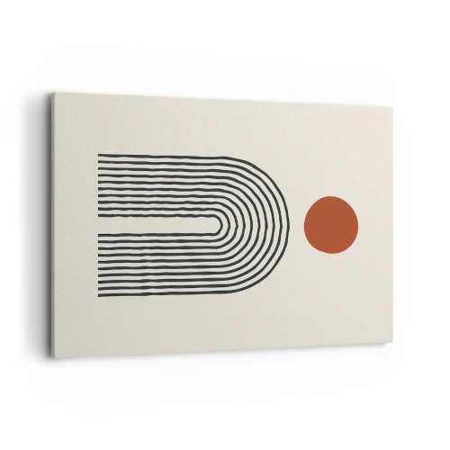 Lærredstryk - Billede på lærred - Magnetisme af former og farver - 100x70 cm