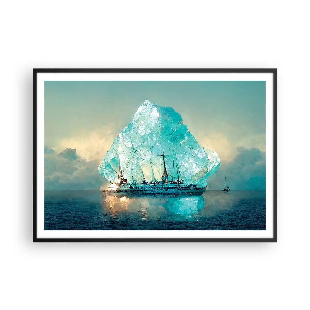Plakat i sort ramme - Arktisk diamant - 100x70 cm