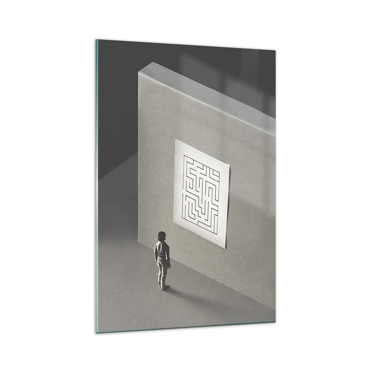 Billede på glas - Men hvor er jeg? - 80x120 cm