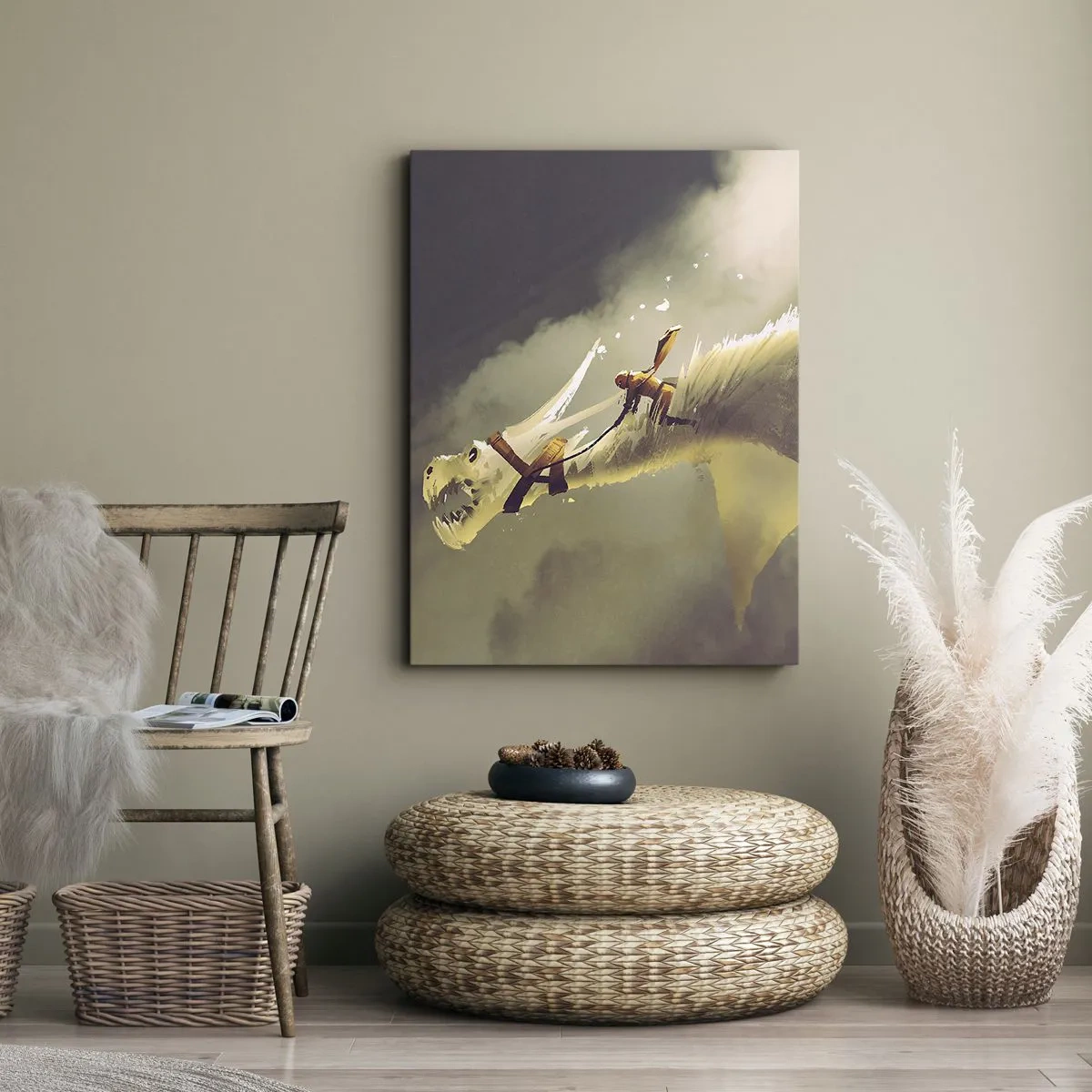 Lærredstryk - Billede på lærred - Verden til undsætning - 45x80 cm