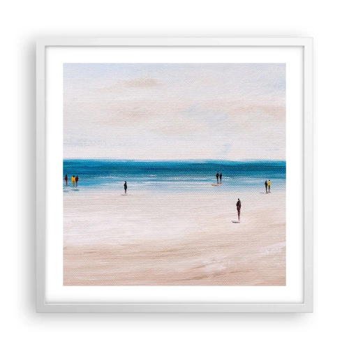 Plakat i hvid ramme - Et naturligt behov - 50x50 cm