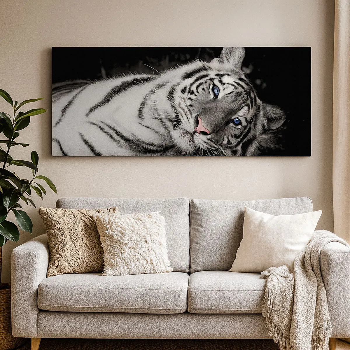 Lærredstryk - Billede på lærred - Vildskab og fred - 100x40 cm