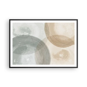 Plakat i sort ramme - Gennemtrængning af verdener - 100x70 cm