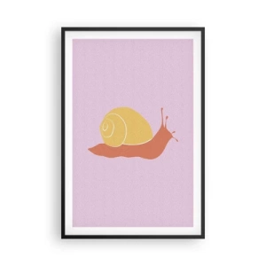 Plakat i sort ramme - Der er ingen hastværk - 61x91 cm