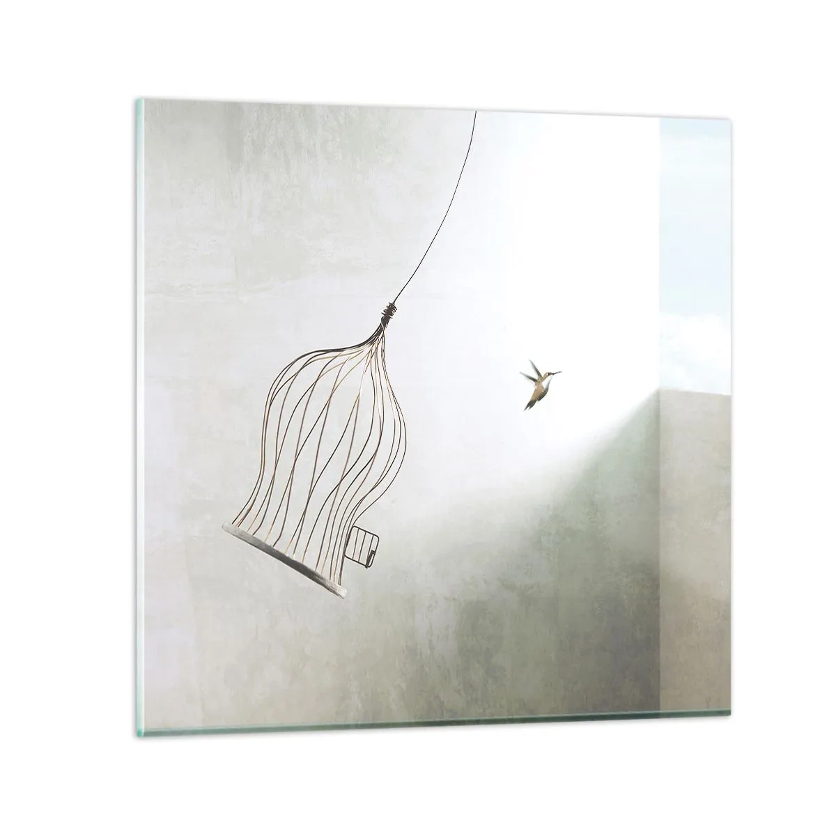 Billede på glas - I sit elementet - 40x40 cm