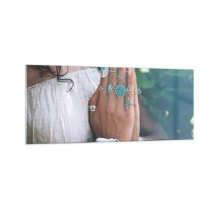 Billede på glas - Velkommen til værens centrum - 100x40 cm